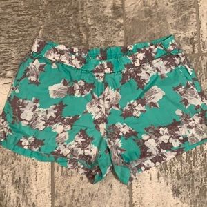 KFTK floral shorts. Grey/ turquoise-green